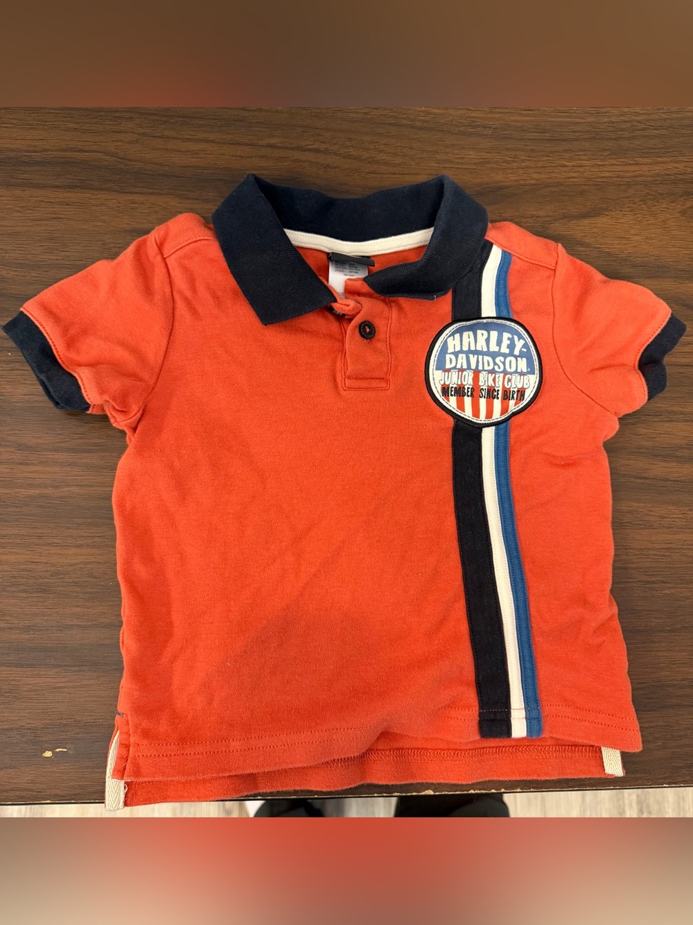 Harley-Davidson Toddler Boys Orange Polo Shirt 3T Junior Bike Club